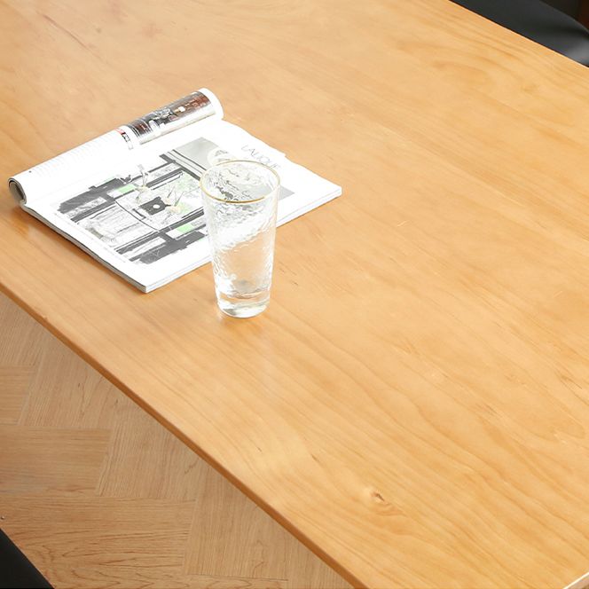Solid Wood Dining Table Modern Brown Dining Table with 4 Legs Clearhalo 'Dining Tables & Seating' 'Dining Tables' 'dining_table' 'furn' 'furn_dining_table' 'Furniture' 'furniture_dining_table' 'Kitchen & Dining Furniture' 1200x1200_daeb5c0c-cbe3-4a21-b771-f7db8594942d