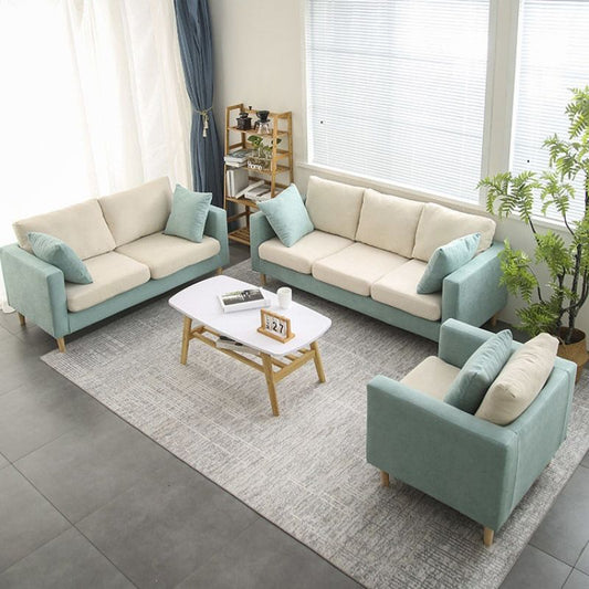 Polish Finish Sofa Square Arm Sofa Loose Back Loveseat For Apartment and Room Clearhalo 'furn' 'furn_sofas' 'Furniture' 'furniture_sofas' 'kitchen' 'kitchen_sofas' 'Living Room Furniture' 'Sofa' 'sofas' 1200x1200_daebe0ac-cac0-4527-a968-a3f6e1429e23