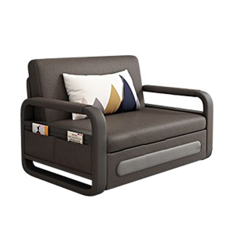 Square Arms Convertible Sofas Folding Faux Leather Sleeper Sofa Clearhalo 'furn' 'furn_futons' 'Furniture' 'Futons & Daybeds' 'Futons' 'Living Room Furniture' 1200x1200_daebfce2-af01-419c-9a86-74624f28b2bf