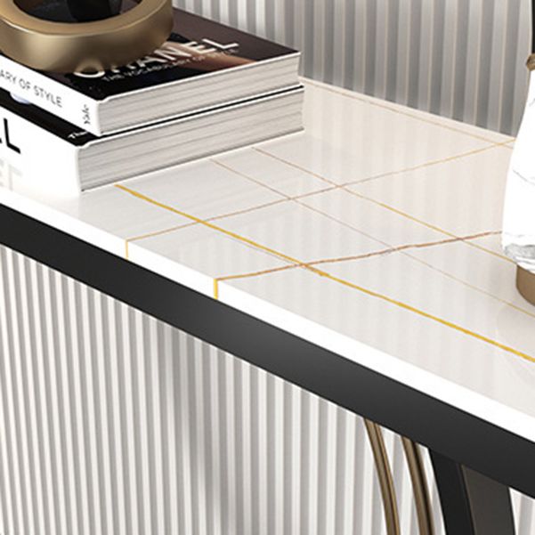 31.5" Tall Stone Accent Table Stain Resistant Console Table with 1 Shelf Clearhalo 'Console Tables' 'console_tables' 'Entry & Mudroom Furniture' 'furn' 'furn_console_tables' 'Furniture' 1200x1200_daee8067-2abf-41d1-861e-0e236ba3ff73