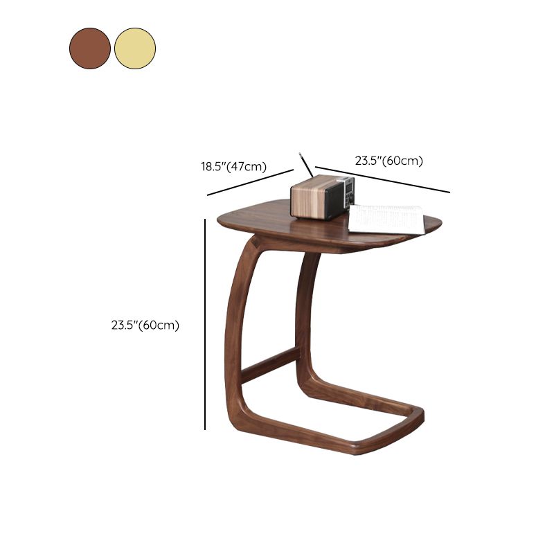 Skandinavische massive Holzendtisch -Ecktisch für Wohnzimmer