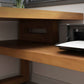 Solid Wood Contemporary Natural L-Shape Writing Desk Home Office Desk