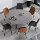 29.13''H Contemporary Round Dining Table Sintered Stone Table with 4 Black Metal Legs Clearhalo ' dining_table' 'Dining Tables & Seating' 'Dining Tables' 'furn' 'furn_dining_table' 'Furniture' 'furniture_dining_table' 'Kitchen & Dining Furniture' 'kitchen&dining_furn' 'kitchen' 'kitchen_dining_table' 1200x1200_daf21d3f-569c-49fe-9625-ab1b3b393b2c