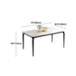 Stone Top Dining Table Traditional Luxury Dining Table with 4 Legs