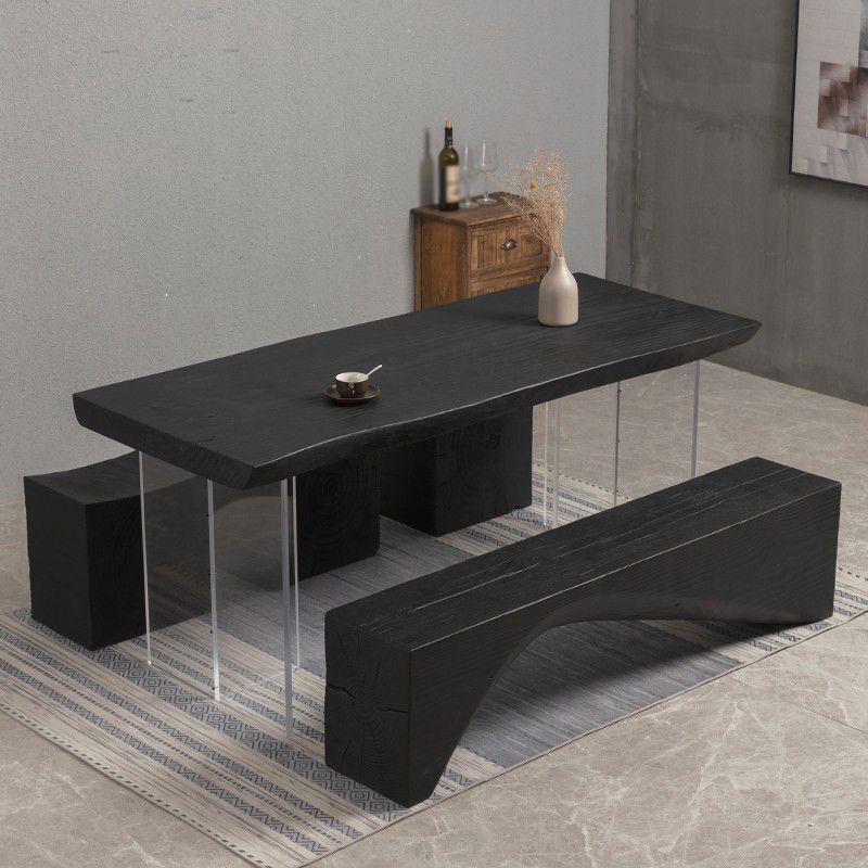 Modern Black in Solid Wood Counter Table Specialty Dining Table for Kitchen Clearhalo 'Dining Tables & Seating' 'Dining Tables' 'dining_table' 'furn' 'furn_dining_table' 'Furniture' 'Kitchen & Dining Furniture' 1200x1200_daf3c45c-0ea9-4e1c-b986-a95aebdfe90a