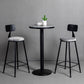 Industrial Round Bar Table Set 1/3 Pieces Stone Counter Table with Upholstered Stools Clearhalo 'Bar Furniture' 'furn' 'furn_home_bar_bar_sets' 'Furniture' 'Home Bars & Bar Sets' 'home_bar_bar_sets' 'Kitchen & Dining Furniture' 1200x1200_daf55fc8-54f8-4689-99d7-db4f2811c1e1