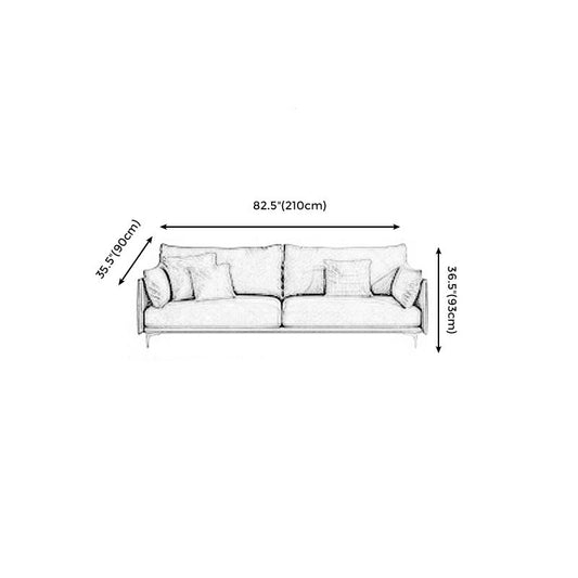 Living Room Velvet Settee Pillow Top Arm Standard Sofa with Cushion Back Clearhalo 'furn' 'furn_sofas' 'Furniture' 'furniture_sofas' 'Living Room Furniture' 'Sofa' 'sofas' 1200x1200_daf67b59-325c-4fda-8057-4fa4ae2d5808