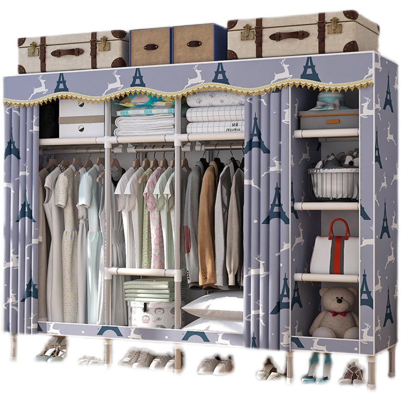 Armadio moderno per la casa in stile armadio in acciaio armadio del guardaroba con scaffali