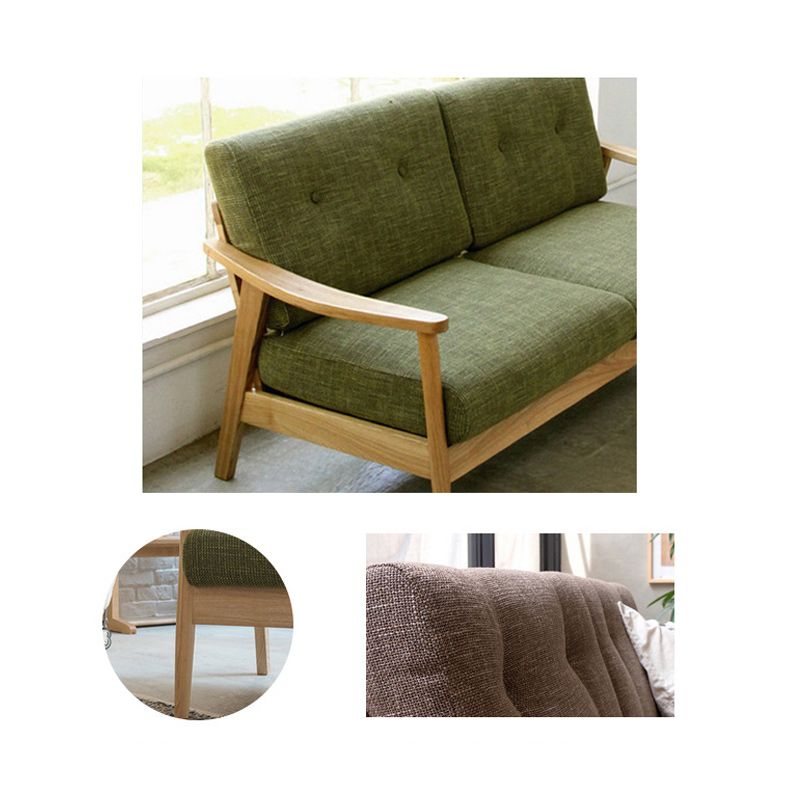 Hedendaagse achterste rug met vierkante arm in katoen voor appartement