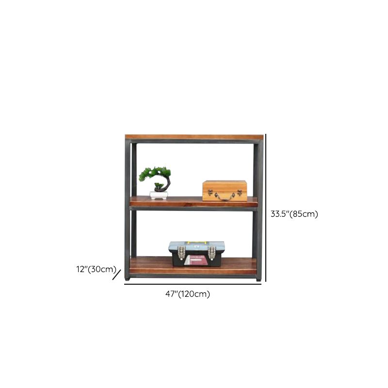 Wooden Etagere Bookcase Industrial Open Back Bookshelf with Shelves Clearhalo 'Bookcases' 'furn' 'furn_bookcases' 'Furniture' 'Office Furniture' 1200x1200_daf865b3-803e-4419-8f35-630483f9fec6