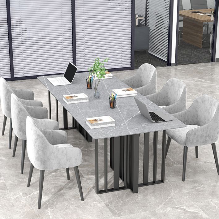 Rectangle Meeting Table Industrial Style Office Desk with Seld Base Clearhalo 'furn' 'furn_office_desk' 'Furniture' 'furniture_office_desk' 'Office Desks' 'Office Furniture' 'office_desk' 1200x1200_dafaaf7c-670e-4999-9bd9-ee8dbeea0266