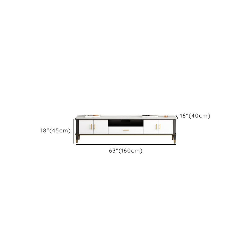 Console de meuble TV moderne, rangement ouvert, pour salon