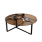 17" Wide Contemporary Coffee Table Round Glass Top Cocktail Table Clearhalo 'Coffee & Accent Tables' 'Coffee Tables' 'coffee_tables' 'furn' 'furn_coffee_tables' 'Furniture' 'Living Room Furniture' 1200x1200_dafbc778-9ed3-4ce4-9f98-b1130b91233e
