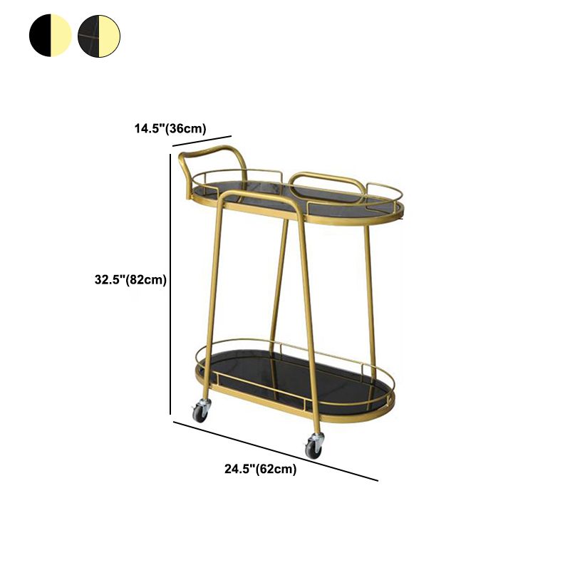 32.28" High Rolling Contemporary Prep Table Stone Prep Table