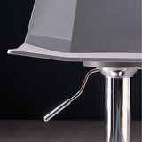 Moderno sgabello da sala da pranzo regolabile con bancone di poggiapiedi in plastica con girevole