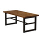 Rectangle Dining Table Industrial Home Kitchen Trestle Base Table