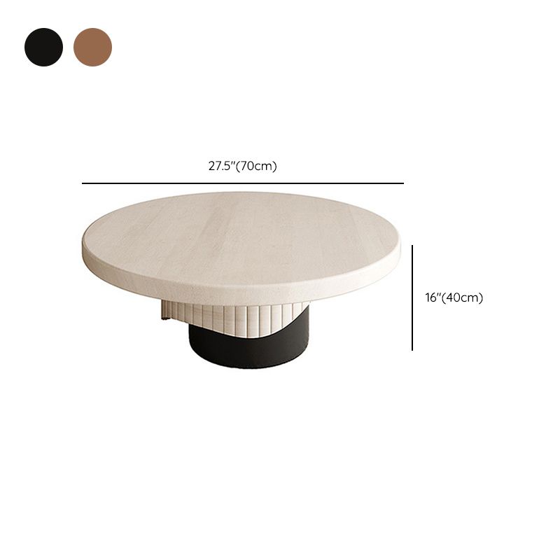 Contemporary Coffee Table Pedestal Solid Wood Round Cocktail Table Clearhalo 'Coffee & Accent Tables' 'Coffee Tables' 'coffee_tables' 'furn' 'furn_coffee_tables' 'Furniture' 'Living Room Furniture' 1200x1200_daff2fa3-d4bd-47c9-b137-d8ab1f1fb96a