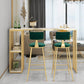 Stone Bar Dining Table Traditional Luxury Rectangle Bar Table with Sled Base in Gold Clearhalo 'Bar Furniture' 'Bar Tables' 'bar_tables' 'furn' 'furn_bar_tables' 'Furniture' 'furniture_bar_tables' 'Kitchen & Dining Furniture' 1200x1200_daff67f6-55e0-4a5f-87b5-67f8bae13d0e