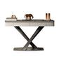 Glam Rectangle Console Sofa Table with Stainless Steel Bracket for Hall