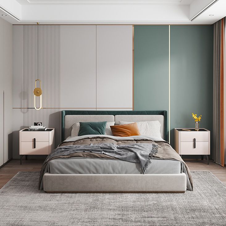 Moderna de piedra de piedra Top Night-Drawer Mesa de noche de 20 pulgadas de altura con piernas