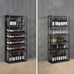 Metal Floor Bottle Wine Rack Contemporary Black Wine Holder Rack with Shelves Clearhalo 'furn' 'furn_wine_racks' 'Furniture' 'Kitchen & Dining Furniture' 'Wine Racks' 'wine_racks' 1200x1200_daffc413-e41e-4de1-93c2-d2845d248930