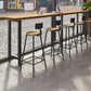 Ensemble de Table de Bar moderne, 1/3/4/5/6 pièces, ensemble de bistro rectangulaire en bois massif pour l'intérieur