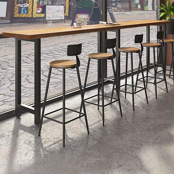 Ensemble de Table de Bar moderne, 1/3/4/5/6 pièces, ensemble de bistro rectangulaire en bois massif pour l'intérieur