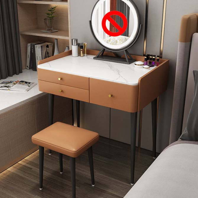 Hedendaagse stenen verband Tabel 31.1-in-high make-up ijdelheid tafel met ontlasting