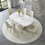 Modern Sintered Stone Dining Room Set with Round Top and Pedestal Base Dining Furniture Clearhalo 'Dining Room Sets' 'Dining Tables & Seating' 'dining_room_set' 'furn' 'furn_dining_room_set' 'Furniture' 'furniture_dining_room_set' 'Kitchen & Dining Furniture' 'kitchen&dining_furn' 'kitchen' 1200x1200_db00dbac-05bb-424a-b9fd-52b1534e7711
