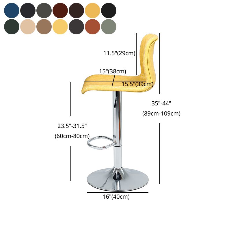 Modern Swivel Adjustable Height Bar Stool Indoor Bar Stool with Low Back Clearhalo 'Bar Furniture' 'Bar Stools' 'bar_stools' 'furn' 'furn_bar_stools' 'furniture_bar_stools' 'Kitchen & Dining Furniture' 'kitchen&dining_furn' 'kitchen' 'kitchen_furn' Furniture' 1200x1200_db05ae3c-8925-457a-b987-72067d58151b