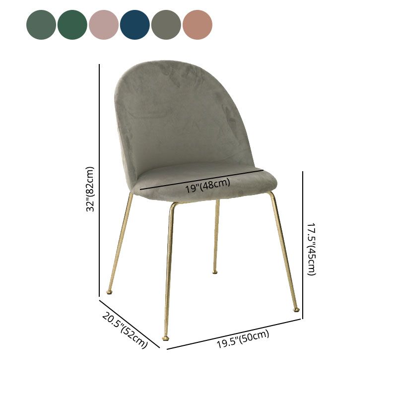 Nordic Style Metal Dining Chairs Dining Side Armless Chair for Kitchen Clearhalo ' kitchen&dining_furn' 'Dining Chairs' 'Dining Tables & Seating' 'dining_chair' 'furn' 'furn_dining_chair' 'Furniture' 'furniture_dining_chair' 'Kitchen & Dining Furniture' 'kitchen' 1200x1200_db0636af-52b3-43a6-8237-9531122bccd1
