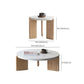 Solid Wood Coffee Table Modern Natural & White Geometric Cocktail Table Clearhalo 'Coffee & Accent Tables' 'Coffee Tables' 'coffee_tables' 'furn' 'furn_coffee_tables' 'Furniture' 'Living Room Furniture' 1200x1200_db076bb1-239e-4d19-9ee4-70608190d213