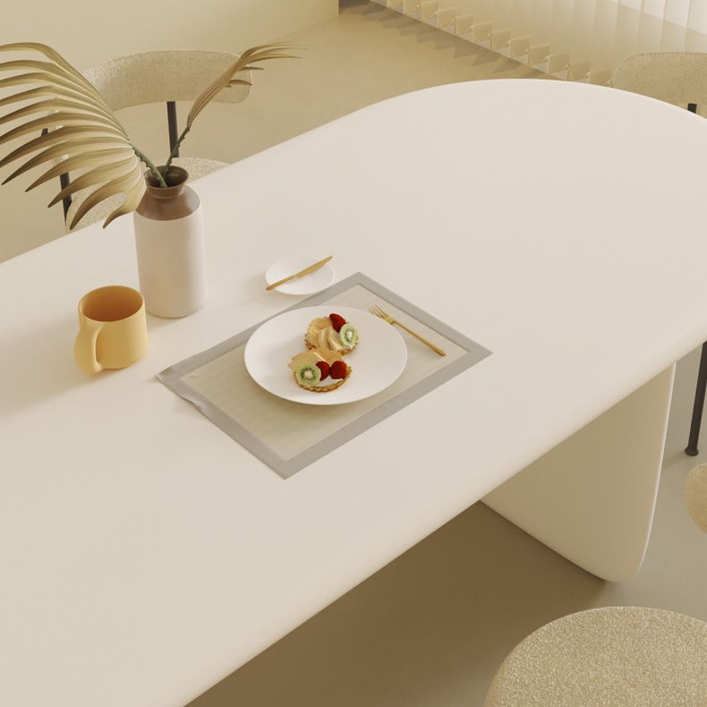 Set da pranzo ovale 1/2/5 pezzi set da pranzo bianco contemporaneo