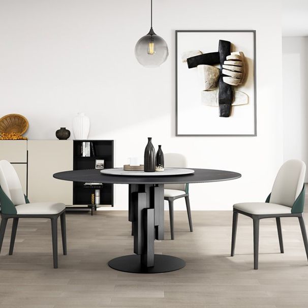 Modern Standard Round Shape Dining Table Sintered Stone Kitchen Dining Table with Pedestal Base Clearhalo ' dining_table' 'Dining Tables & Seating' 'Dining Tables' 'furn' 'furn_dining_table' 'Furniture' 'furniture_dining_table' 'Kitchen & Dining Furniture' 'kitchen&dining_furn' 'kitchen' 'kitchen_dining_table' 1200x1200_db08515d-eddc-4175-9108-5f32ed6c253e
