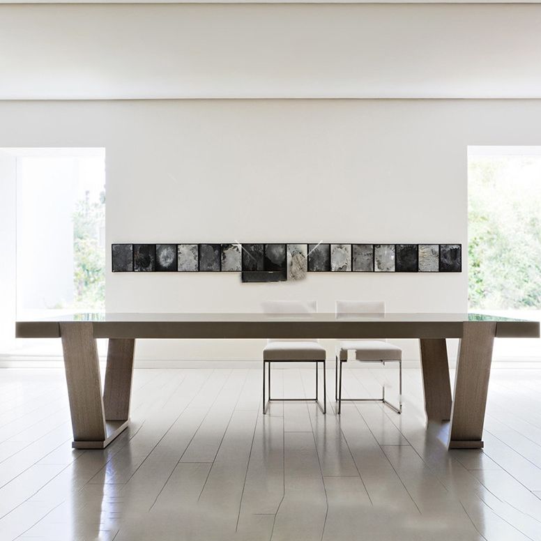 Solid Wood Contemporary Rectangle Table Wood Top Table with Sled Base Clearhalo ' dining_table' 'Dining Tables & Seating' 'Dining Tables' 'furn' 'furn_dining_table' 'Furniture' 'furniture_dining_table' 'Kitchen & Dining Furniture' 'kitchen&dining_furn' 'kitchen' 'kitchen_dining_table' 1200x1200_db09a11a-3f33-46a0-b6dc-6a28286db894