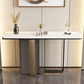 Tabella di accento glam largo 11 "Stone Tabella accento console bianco rettangolo bianco