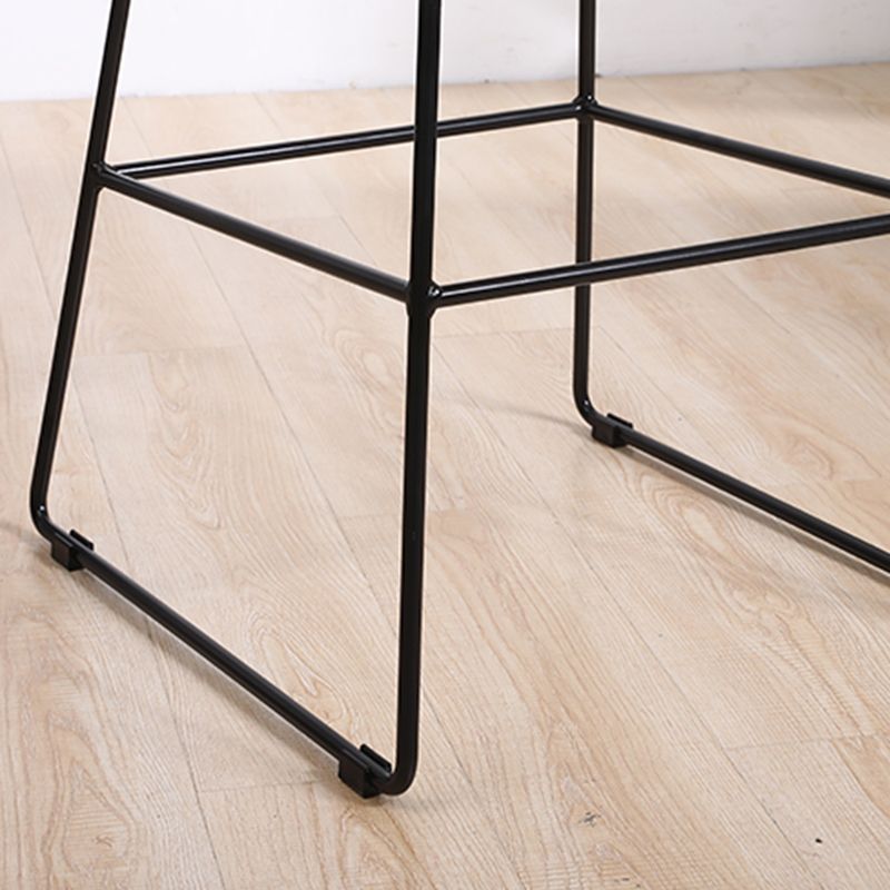 Metal Contemporary Kitchen Dining Room Armless Stool Low Back Bar Stool Clearhalo 'Bar Furniture' 'Bar Stools' 'bar_stools' 'Furniture' 'furniture_bar_stools' 'Kitchen & Dining Furniture' 1200x1200_db0b225e-04b7-426c-b7ec-d8ffb64fe9a2
