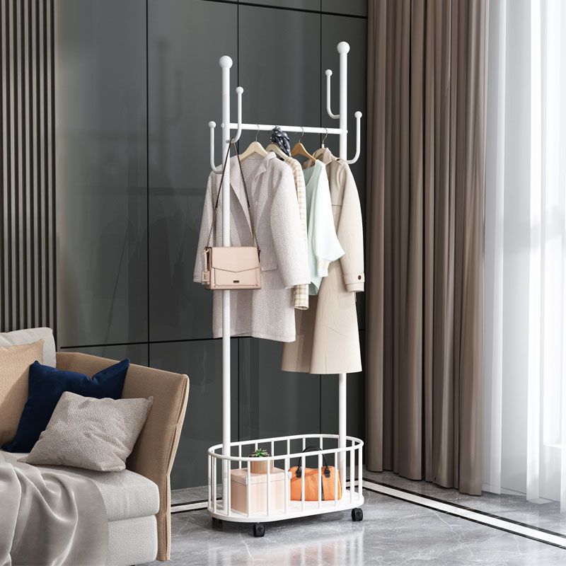 Glam Hall Stand Metal Shelving Hooks Included Free Standing Entry Hall Tree Clearhalo 'Entry & Mudroom Furniture' 'furn' 'furn_hall_tree_coat_racks' 'Furniture' 'Hall Trees & Coat Racks' 'hall_tree_coat_racks' 1200x1200_db0d7d16-9385-45cc-9f94-a4c2d87be274