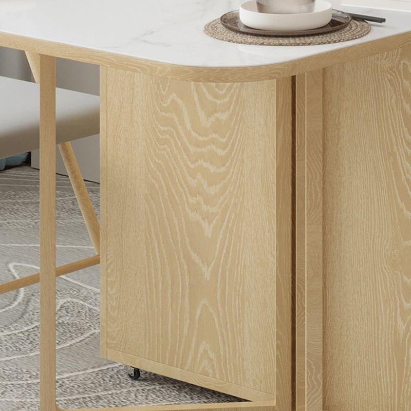 Folding Dining Table Set 1/3/5/7 Pcs Stone Top Dining Table with Upholstered Chairs Clearhalo 'Dining Room Sets' 'Dining Tables & Seating' 'dining_room_set' 'furn' 'furn_dining_room_set' 'Furniture' 'Kitchen & Dining Furniture' 1200x1200_db0e9ba7-dea9-4db8-b41e-31ed0d397697