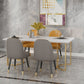 Stone Top Dining Set 1/2/5/6 PCS Moderne eetkamerstoelen met gestoffeerd