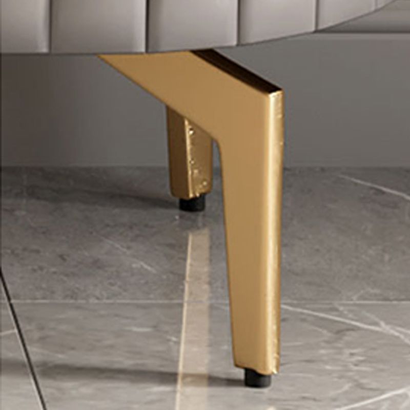 Mesa de café de metal de 4 patas Dibujo incluida mesa ovalada de cóctel