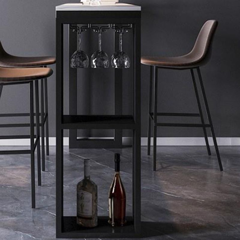 Tavolo da bar in stile industriale rettangolo di bistro bar di bistrot con scaffale