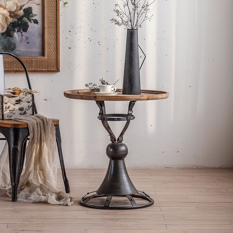 Tavolino in legno rotondo in legno di campagna francese tavolino.