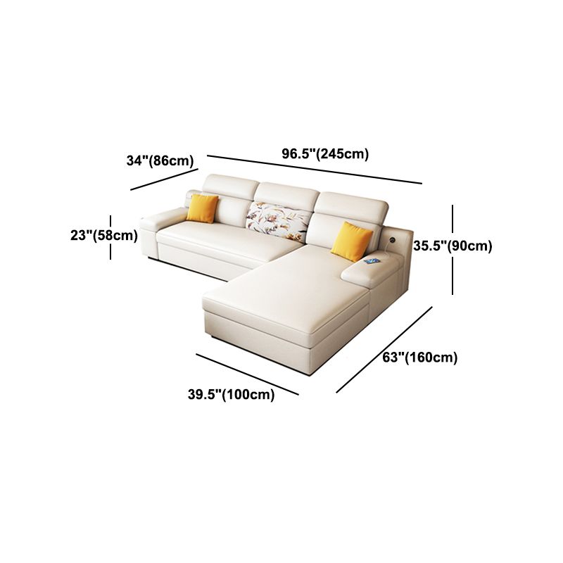 3 seat Mid Century Modern Pillow Top Arm Sofa Sewn Pillow Back Sofa Clearhalo 'furn' 'furn_sectionals' 'Furniture' 'Living Room Furniture' 'Sectionals' 1200x1200_db16f954-2c45-4f21-baf4-1ba742dfe0ab