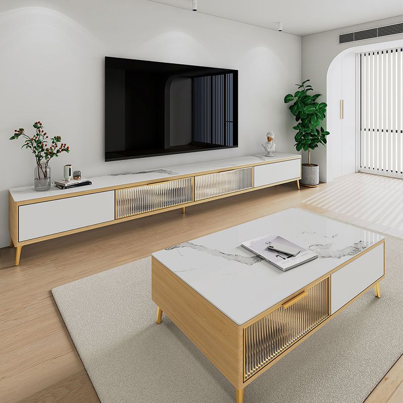 スレートとウッドテレビスタンドモダンミニマリストホームクローズドテレビスタンドコンソール