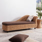 Upholstered Chaise Rattan Chaise Lounge Chair for Bedroom and Living Room
