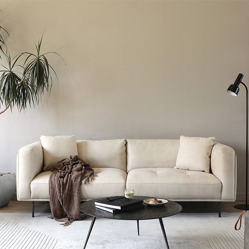 Modern Faux Leather Cushions Sofa Loose Back Tuxedo Arm Living Room Seating Clearhalo 'furn' 'furn_sofas' 'Furniture' 'Living Room Furniture' 'Sofa' 'sofas' 1200x1200_db18b988-b887-4b9f-bb58-7015e4d74c58