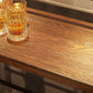 Industrial Black Iron Bar Table Brown Wood Rectangle Top 41.3"H Bistro Table Clearhalo 'Bar Furniture' 'Bar Tables' 'bar_tables' 'furn' 'furn_bar_tables' 'Furniture' 'furniture_bar_tables' 'Kitchen & Dining Furniture' 'kitchen&dining_furn' 'kitchen' 1200x1200_db191159-564b-4af6-9620-ae55d04e873e