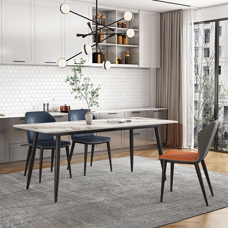 Modern 1/2/4/5/7 Pieces Dinette Set with Sintered Stone Top Rectangle Dining Table Set Clearhalo 'Dining Room Sets' 'Dining Tables & Seating' 'dining_room_set' 'furn' 'furn_dining_room_set' 'Furniture' 'furniture_dining_room_set' 'Kitchen & Dining Furniture' 1200x1200_db1c3868-b310-4d5d-bbf9-1f128a2de59d