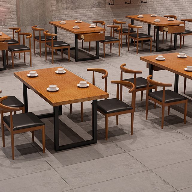 Industrial Wood Double Pedestal Dining Table Natural Rectangle Table Clearhalo 'Dining Tables & Seating' 'Dining Tables' 'dining_table' 'furn' 'furn_dining_table' 'Furniture' 'furniture_dining_table' 'Kitchen & Dining Furniture' 'kitchen' 'kitchen_dining_table' 1200x1200_db1d24be-bd32-46cd-af62-13740b79c774